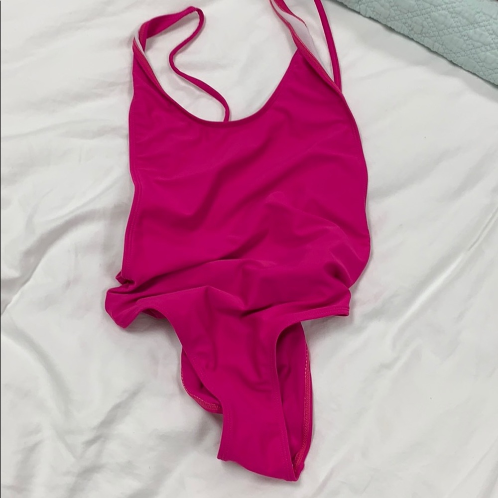 Hot pink sexy one piece